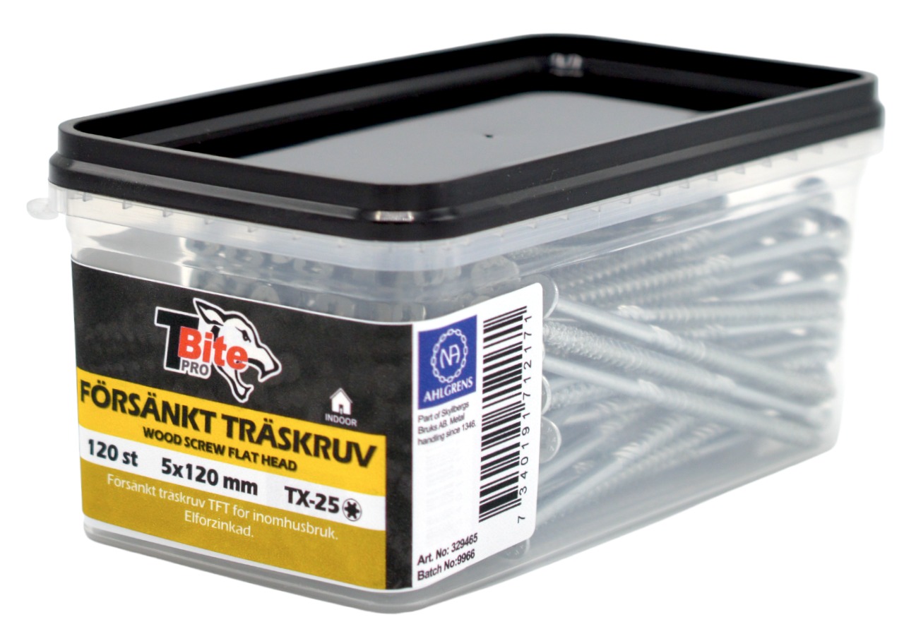 Träskruv Försänkt huvud TFT Efz 6x140 mm